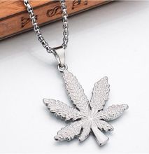 Cannabis Charm Marijuana Weed Pendant Sterling Silver Chain